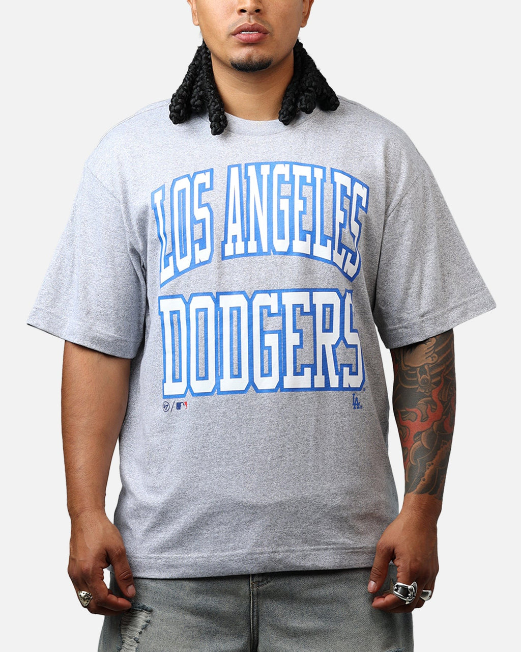 47 Brand Los Angeles Dodgers Stack T-Shirt Grey