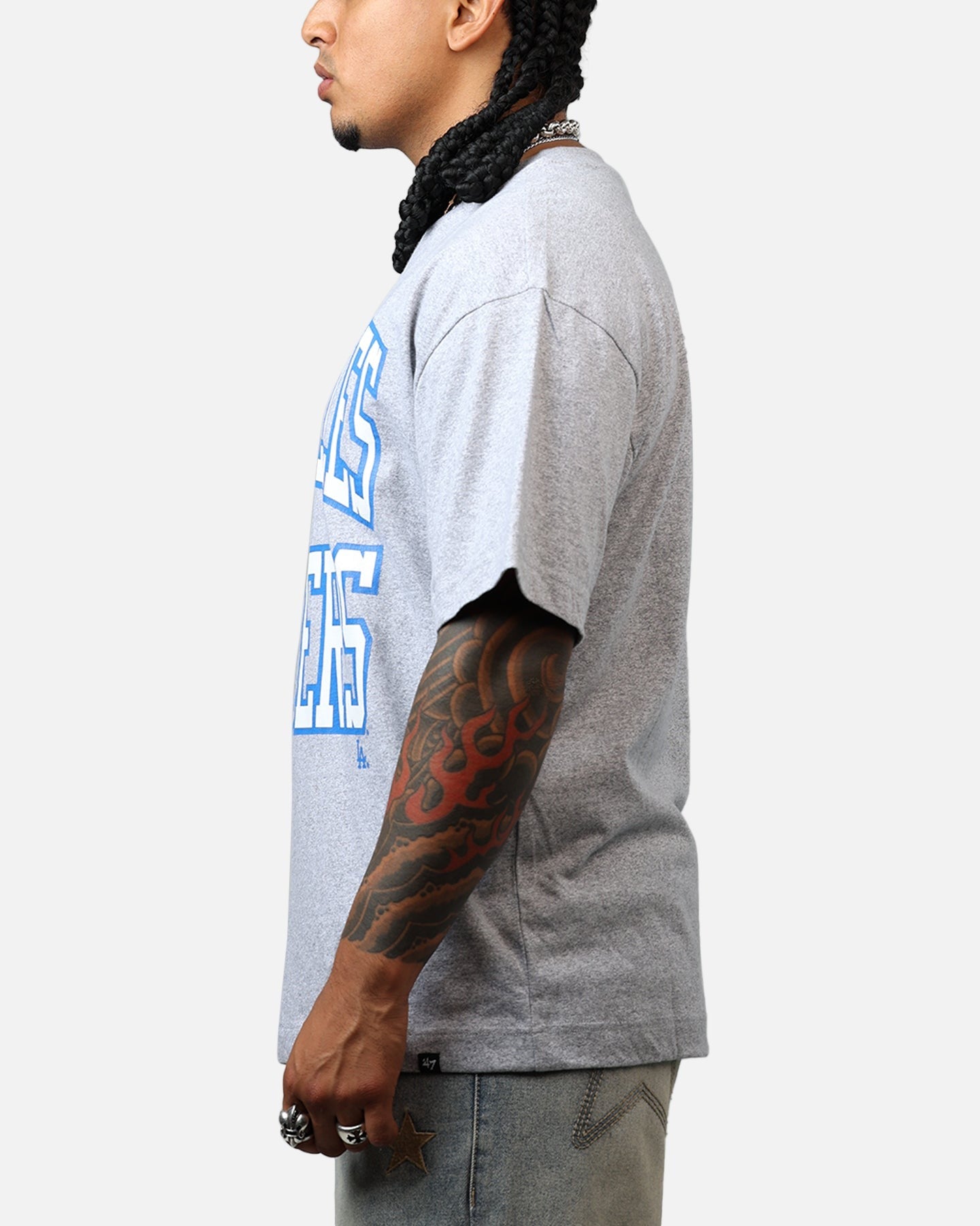 47 Brand Los Angeles Dodgers Stack T-Shirt Grey