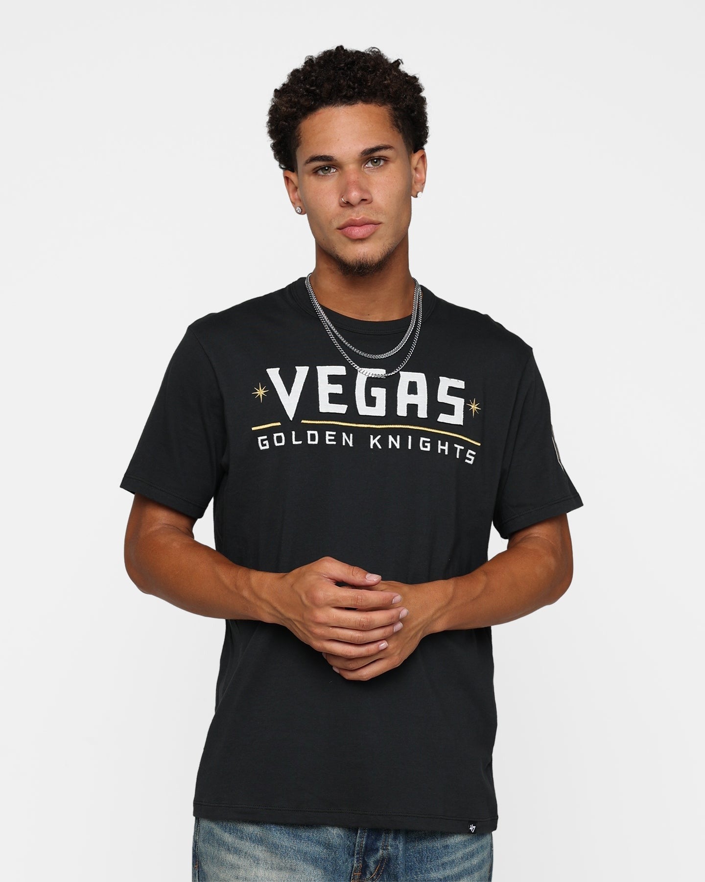 47 Brand Vegas Golden Knights Flint Black T-Shirt Black