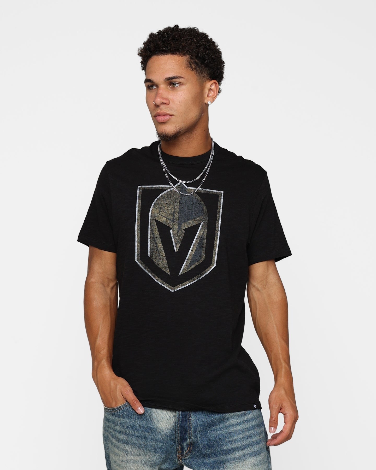 47 Brand Vegas Golden Knights Jet Black T-Shirt Black