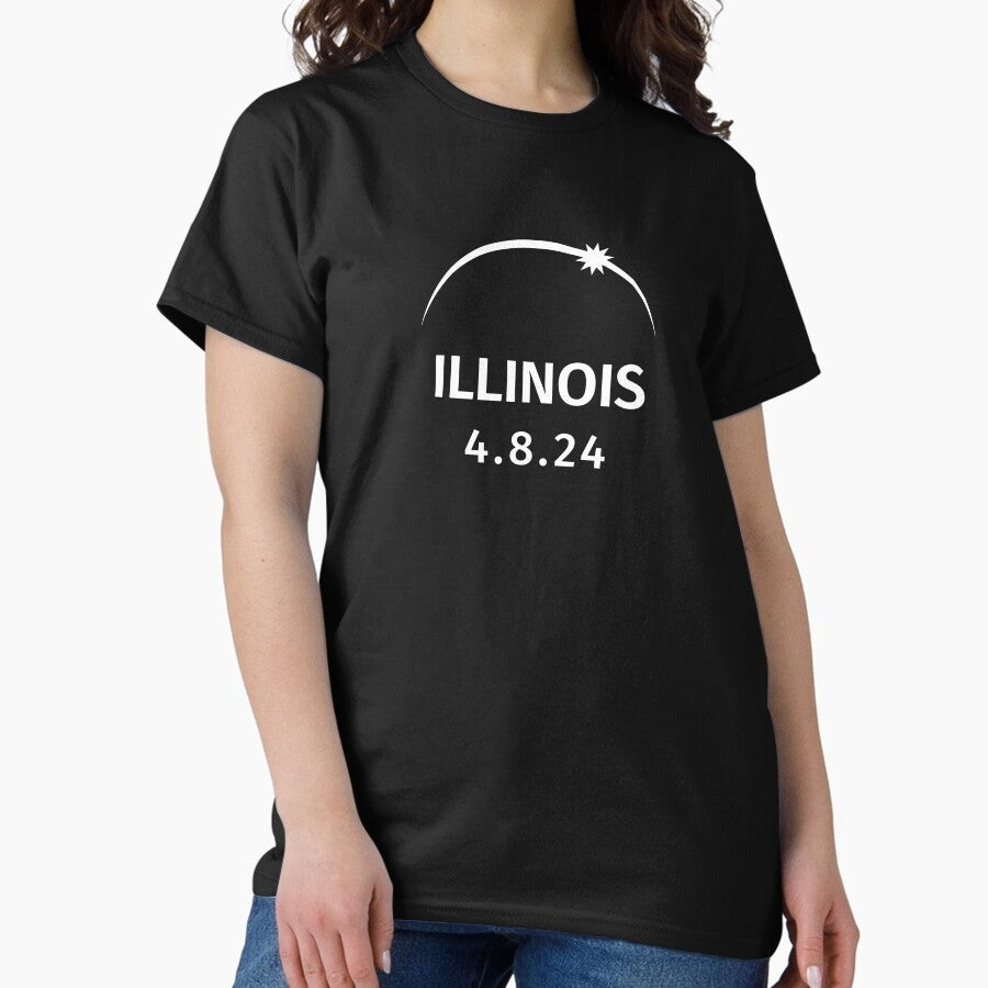482024 Solar Eclipse Illinois Classic T Shirt