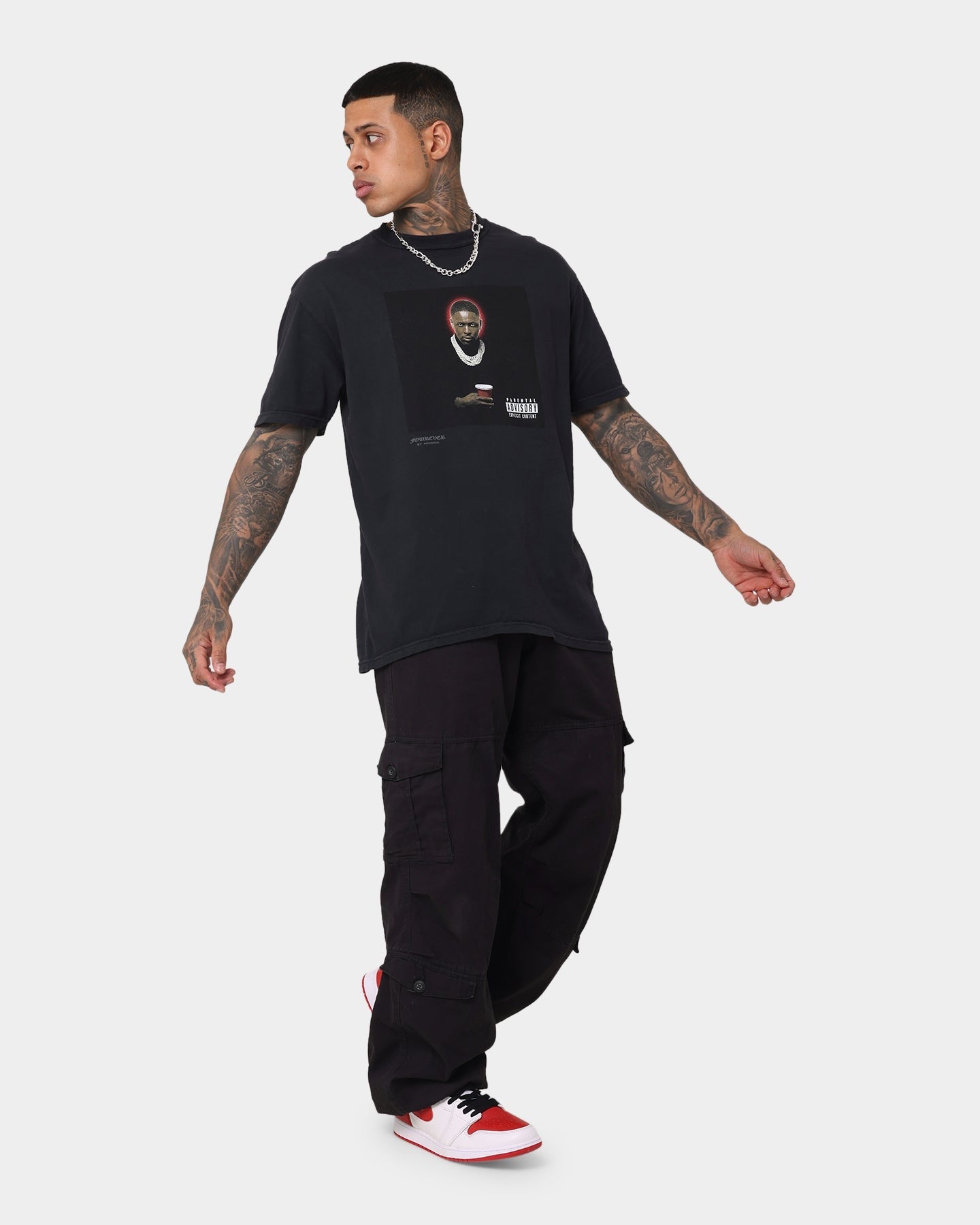 4HUNNID Forever Issues Album Cover T-Shirt Black