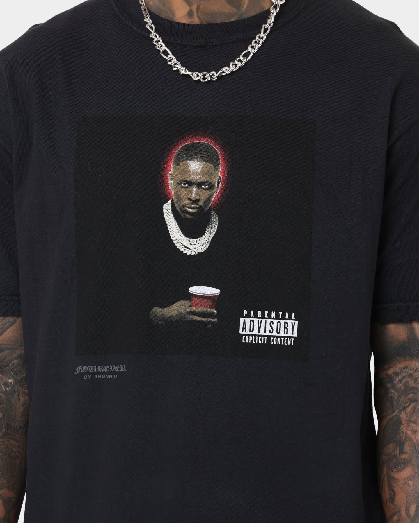 4HUNNID Forever Issues Album Cover T-Shirt Black