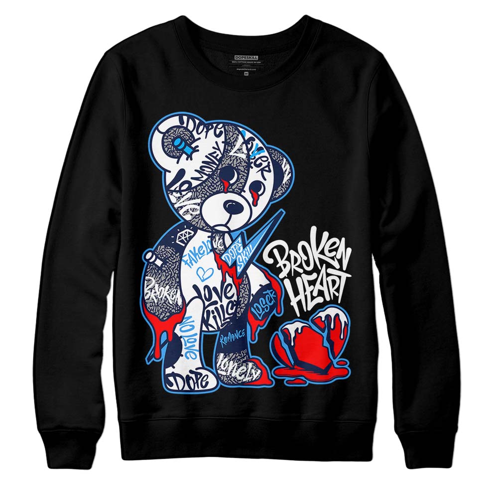 AJ Spizike White Obsidian DopeSkill Sweatshirt Broken Heart Graphic