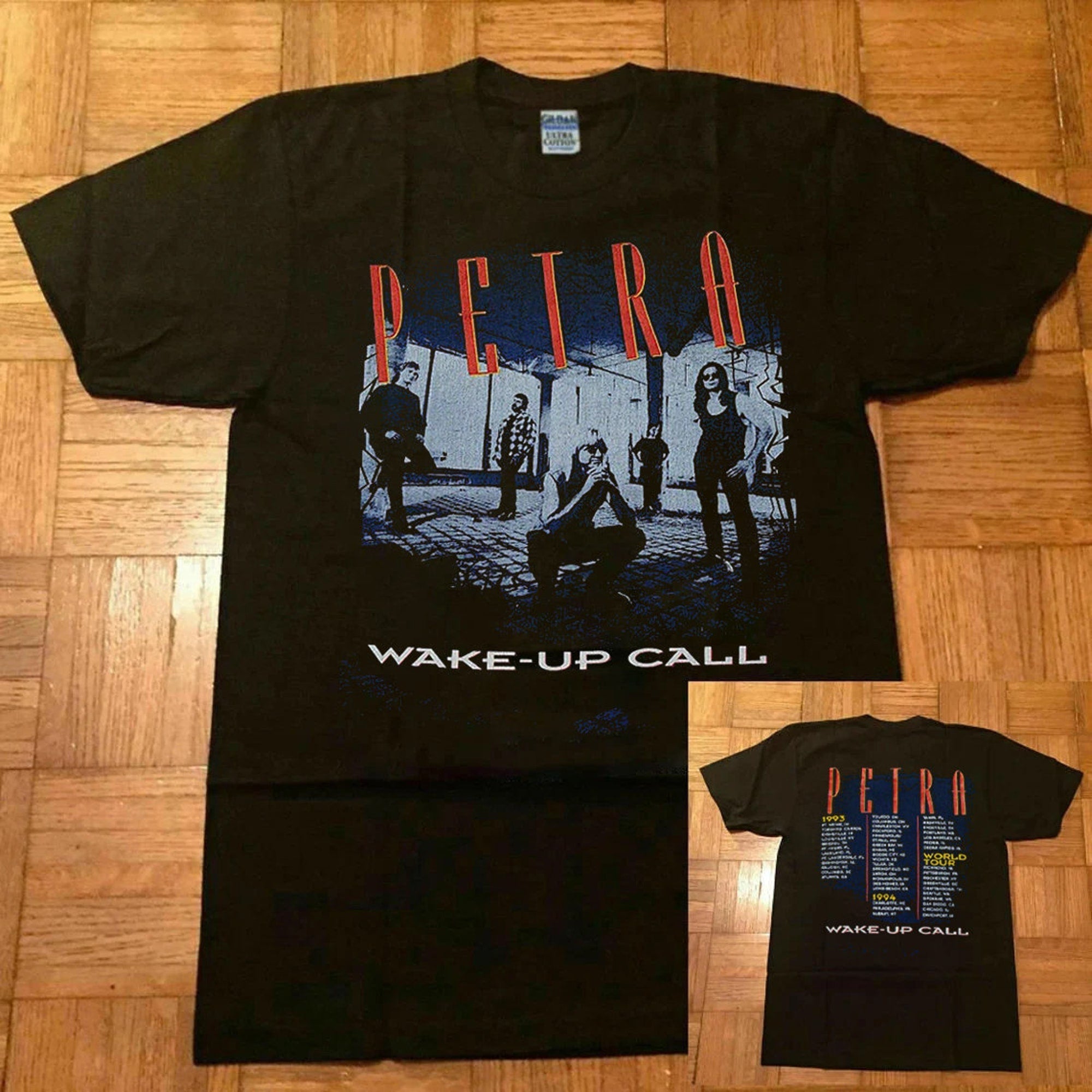 PETRA Musical Group T-Shirt, Vintage Best Petra Wake-up Call 1993 1994 Album Tour T-Shirt