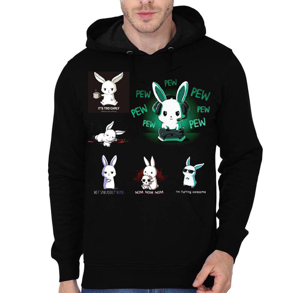 13  Rabbits Black Hoodie