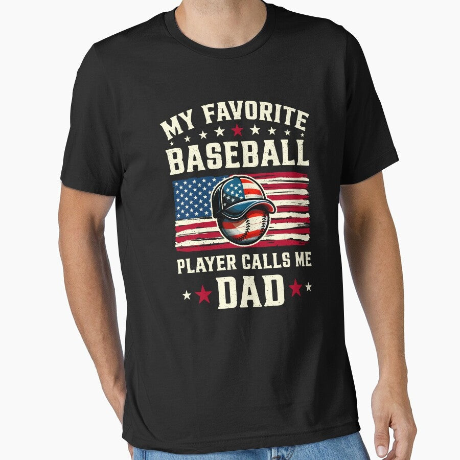 4th of July American Baseball Dad Essential T-Shirt