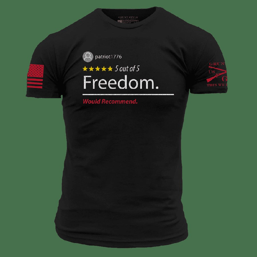 5 Star Freedom T-Shirt - Black