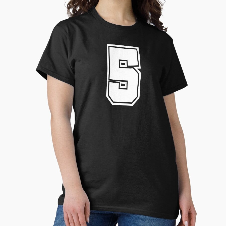 5 number college style football soccer Classic T-Shirt
