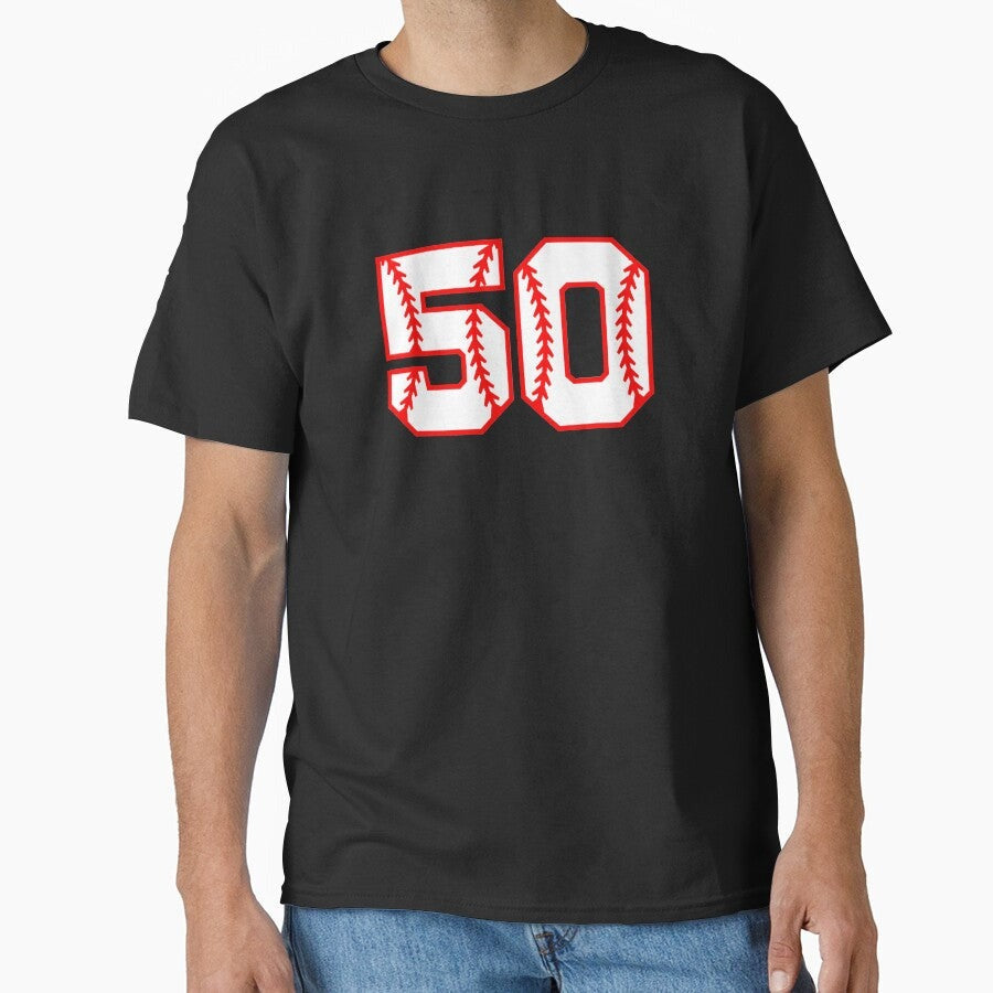50 Number Baseball Fifty Sport Classic T-Shirt