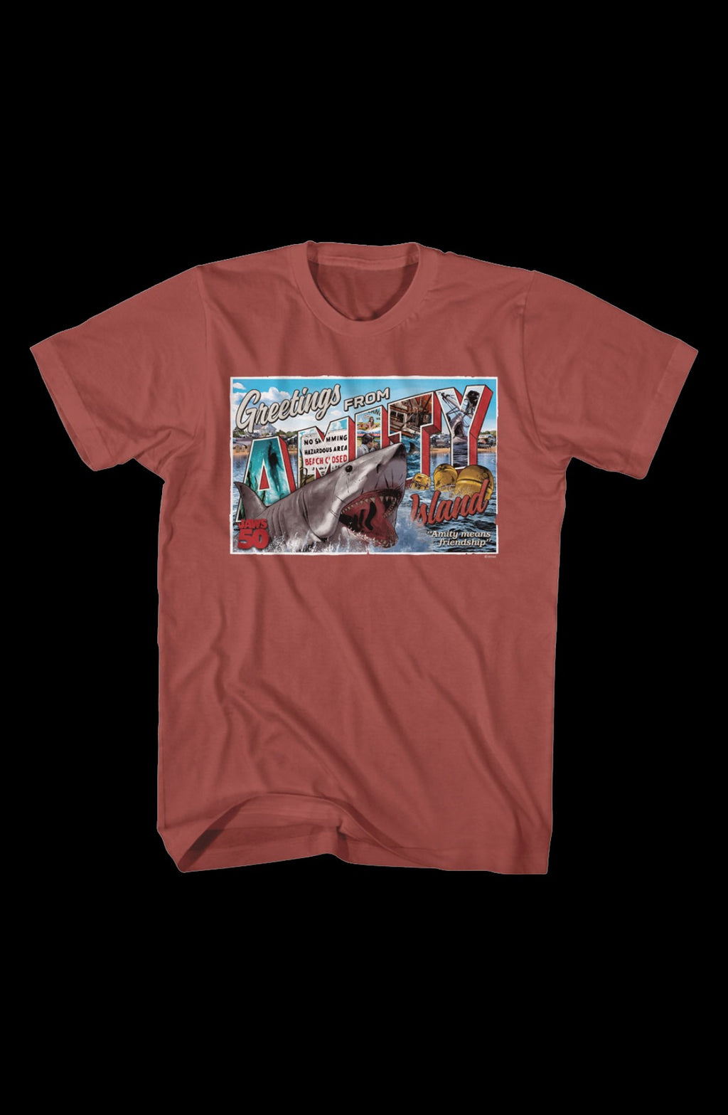 50th Anniversary Postcard Jaws T-Shirt