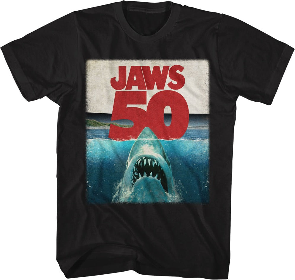 50th Anniversary Poster Jaws T-Shirt