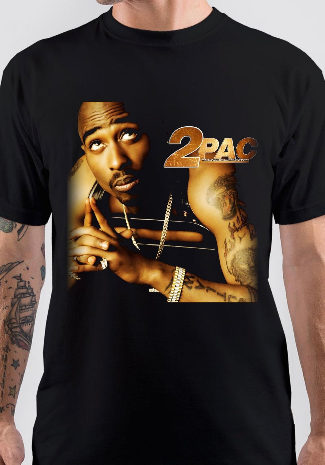 2Pac Rapper Black T-Shirt