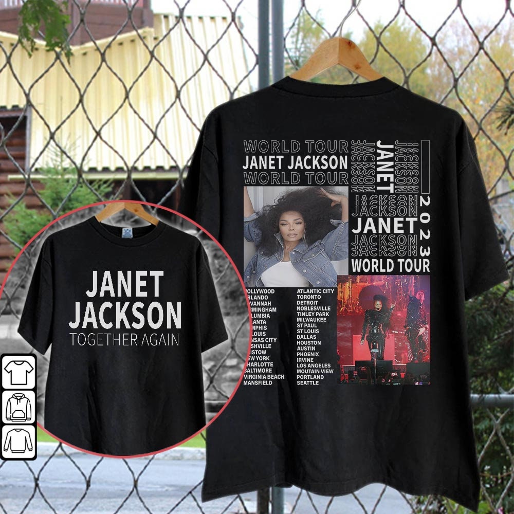 Janet Jackson Together Again Tour 2023, Janet Jackson Music Concert Shirt