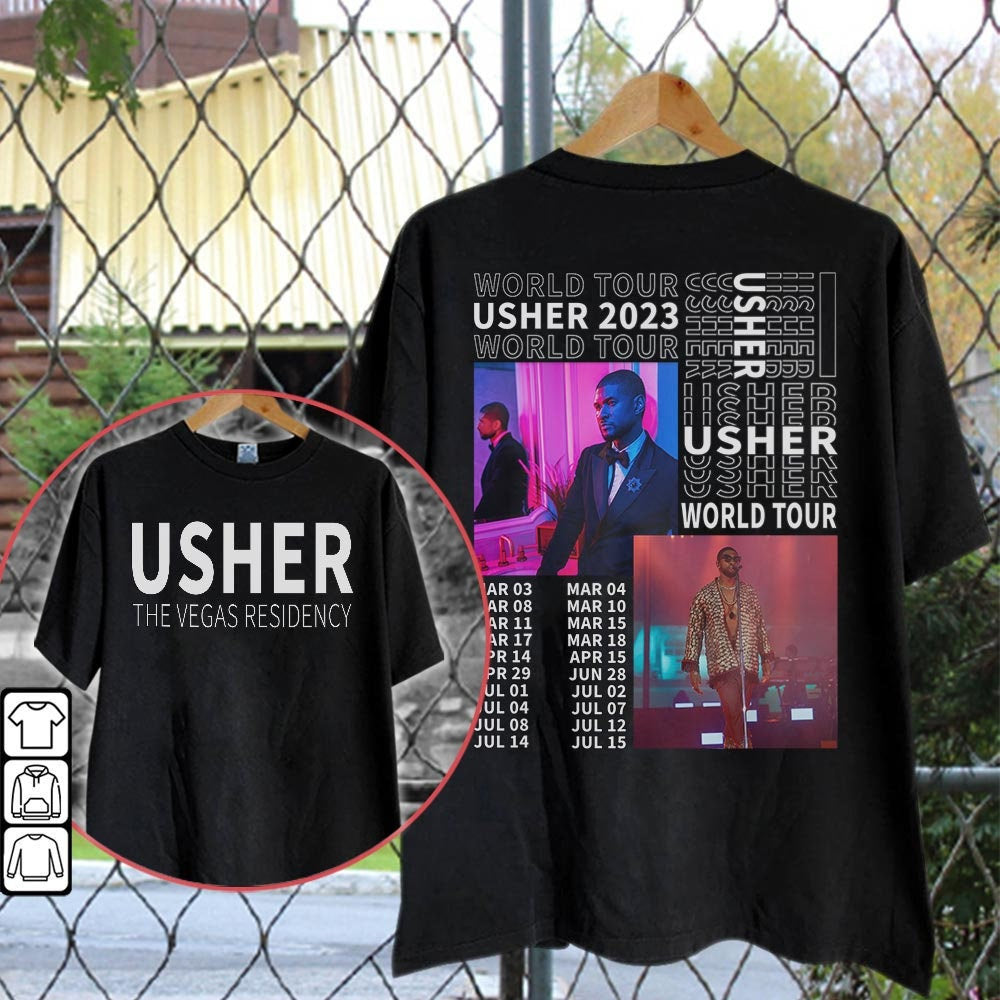 Usher My Way The Vegas Residency Tour 2023, Usher 2023 Music Tour Shirt