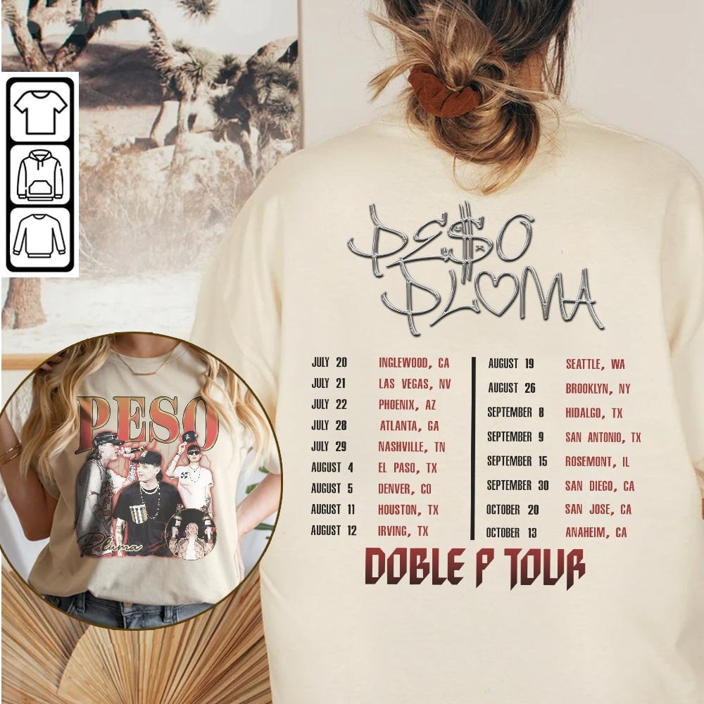 Peso Pluma Music Shirt Doubled