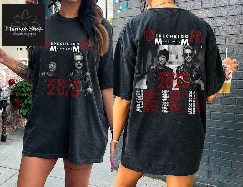 2 sides Depeche Mode Memento Mori World Tour 2023 Shirt, 2023 Rock Tour tshirt, Unisex Depeche Mode Tour Merch, Gifts For Fans