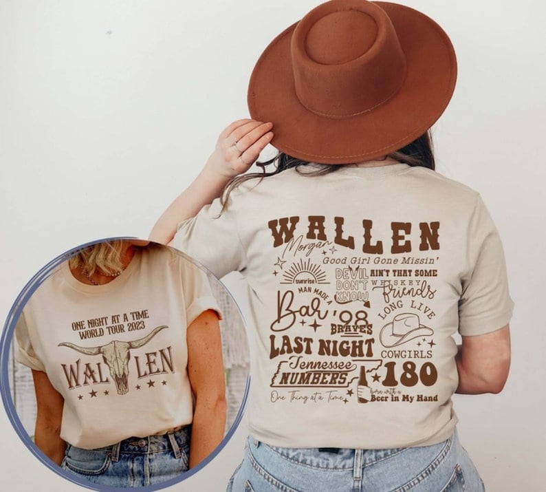 World Tour 2023 Shirt, One Night At A Time 2 Side Shirt, Country Music Shirt