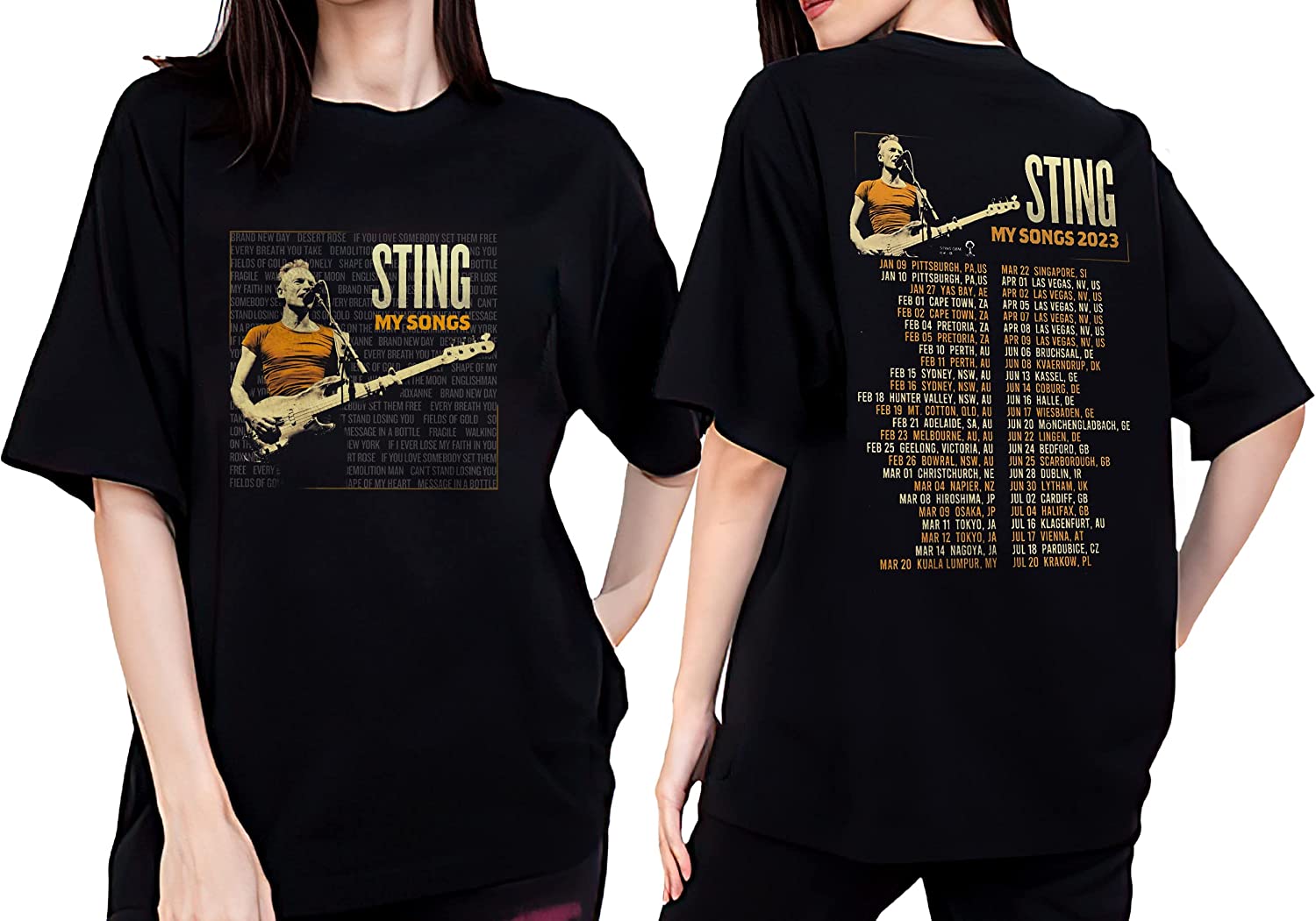 ST%ING%=My%Songs 2023 World Tour T-Shirt, St%ing Concert Tour 2023 T-Shirt, St%i%ng T-Shirt, 2023 Music Tour Shirt, Hoodie, Sweater Multi
