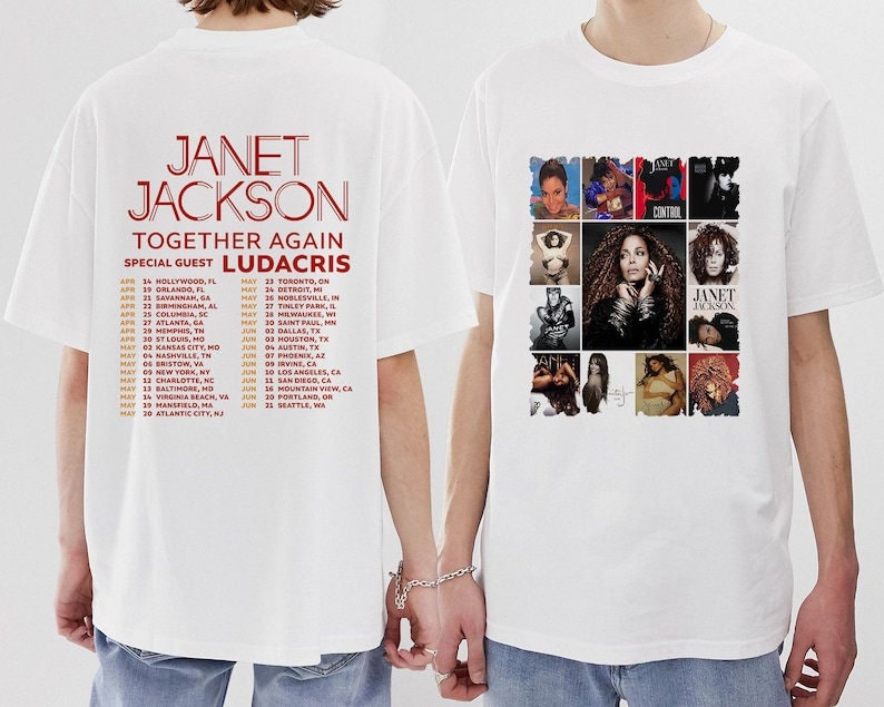 Janet Jackson Shirt, Together Again Tour 2023 Shirt, The Queen Of Pop Music Concert T-shirt