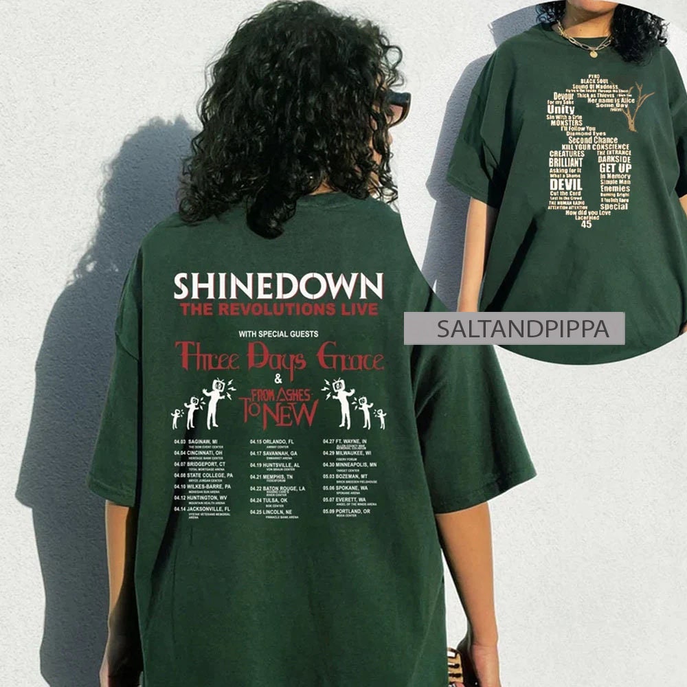 2023 Tour shine down Band Shirt, The Revolutions Live Tour