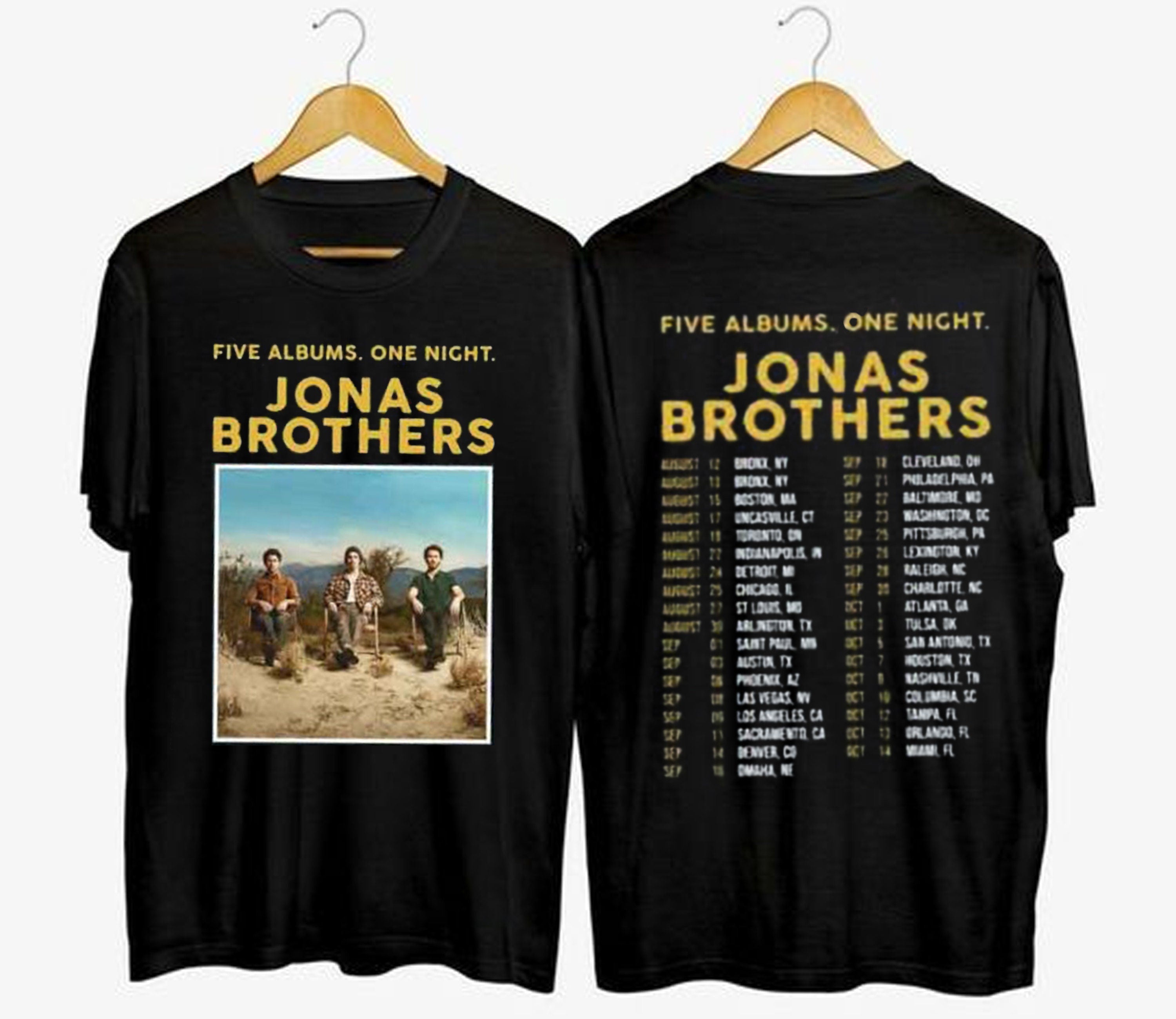 Jonas Brothers 2023 Tour Music Festival Concert T Shirt
