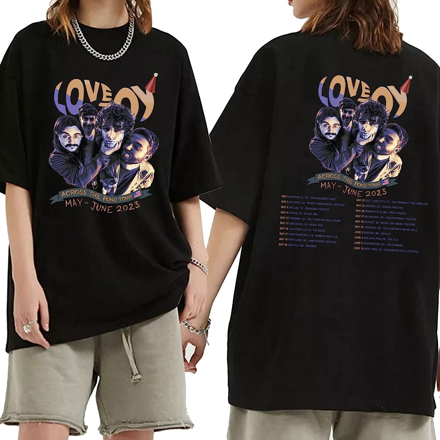 Across The Pond Tour 2023 Shirt, LoveJoy 2023 Tour Shirt for Fan