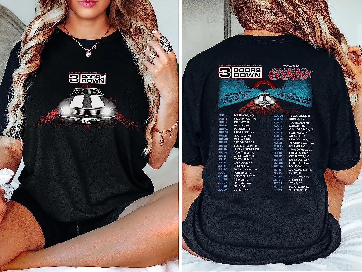 3 Dors Down TShirt 3DD Away From The Sun Tour 2023 Shirt