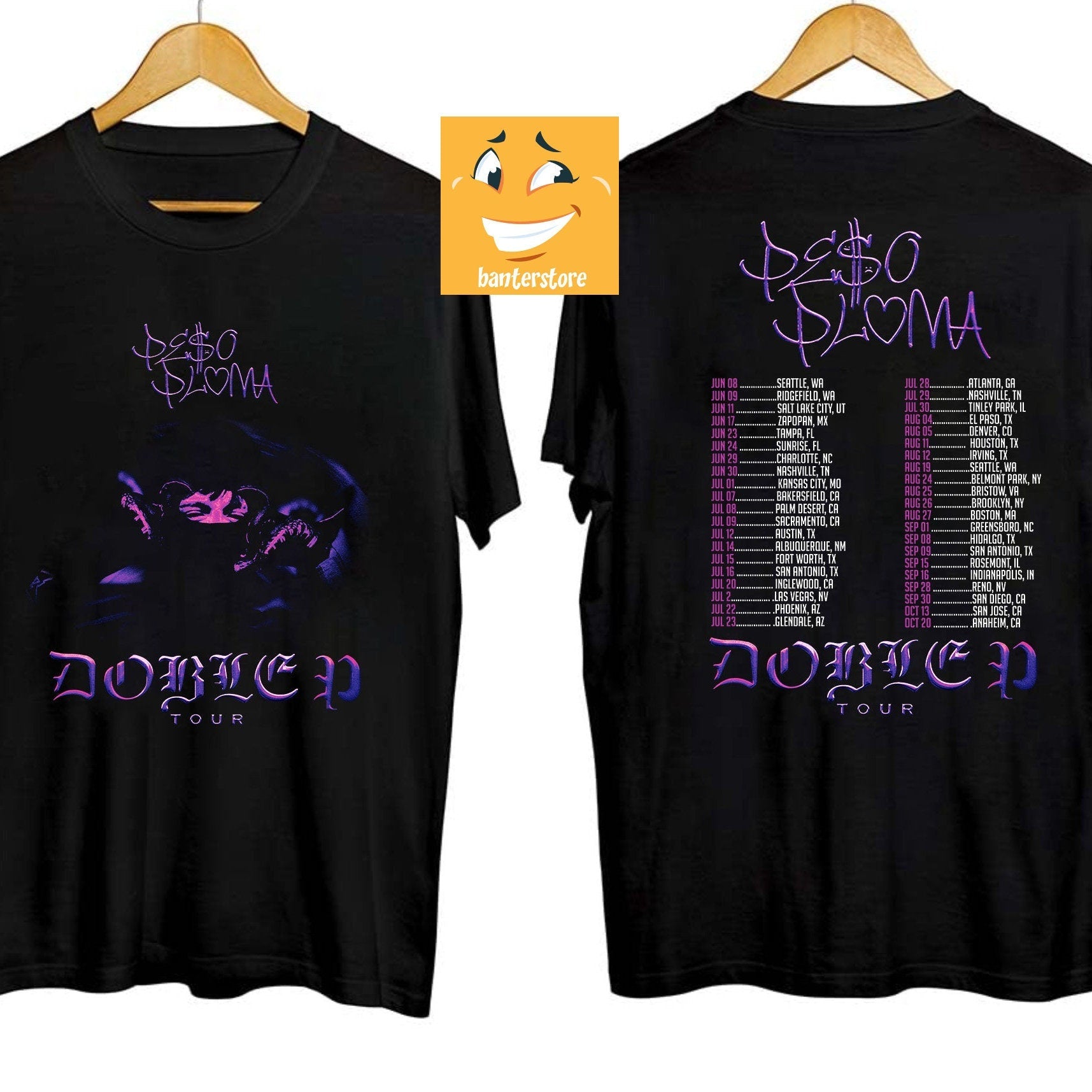 Vintage Peso Pluma Music 2sides Shirt, Peso Pluma 2023 Concert Shirt