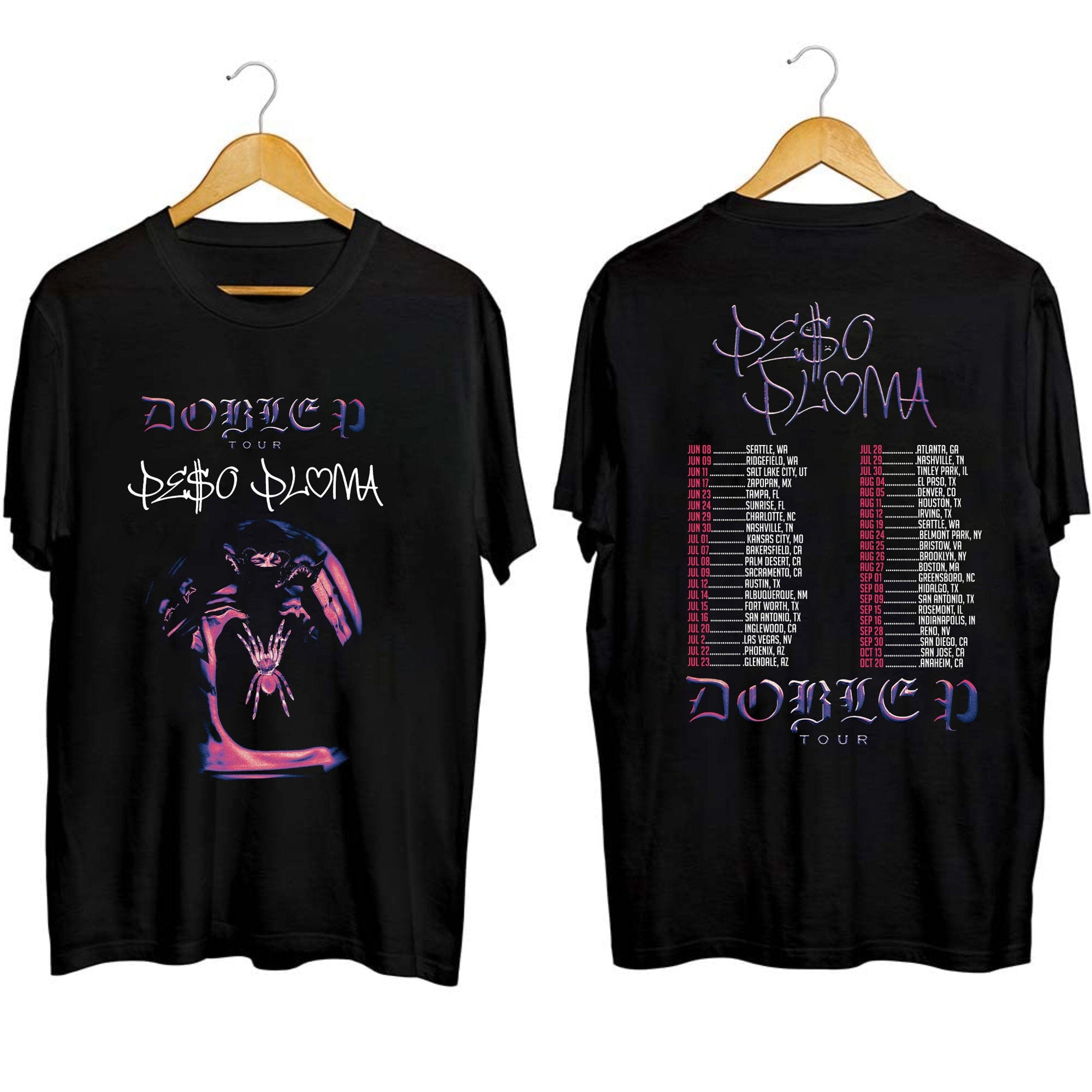 Peso Pluma Music Shirt, Peso Pluma Doble P Tour 2023 T-Shirt