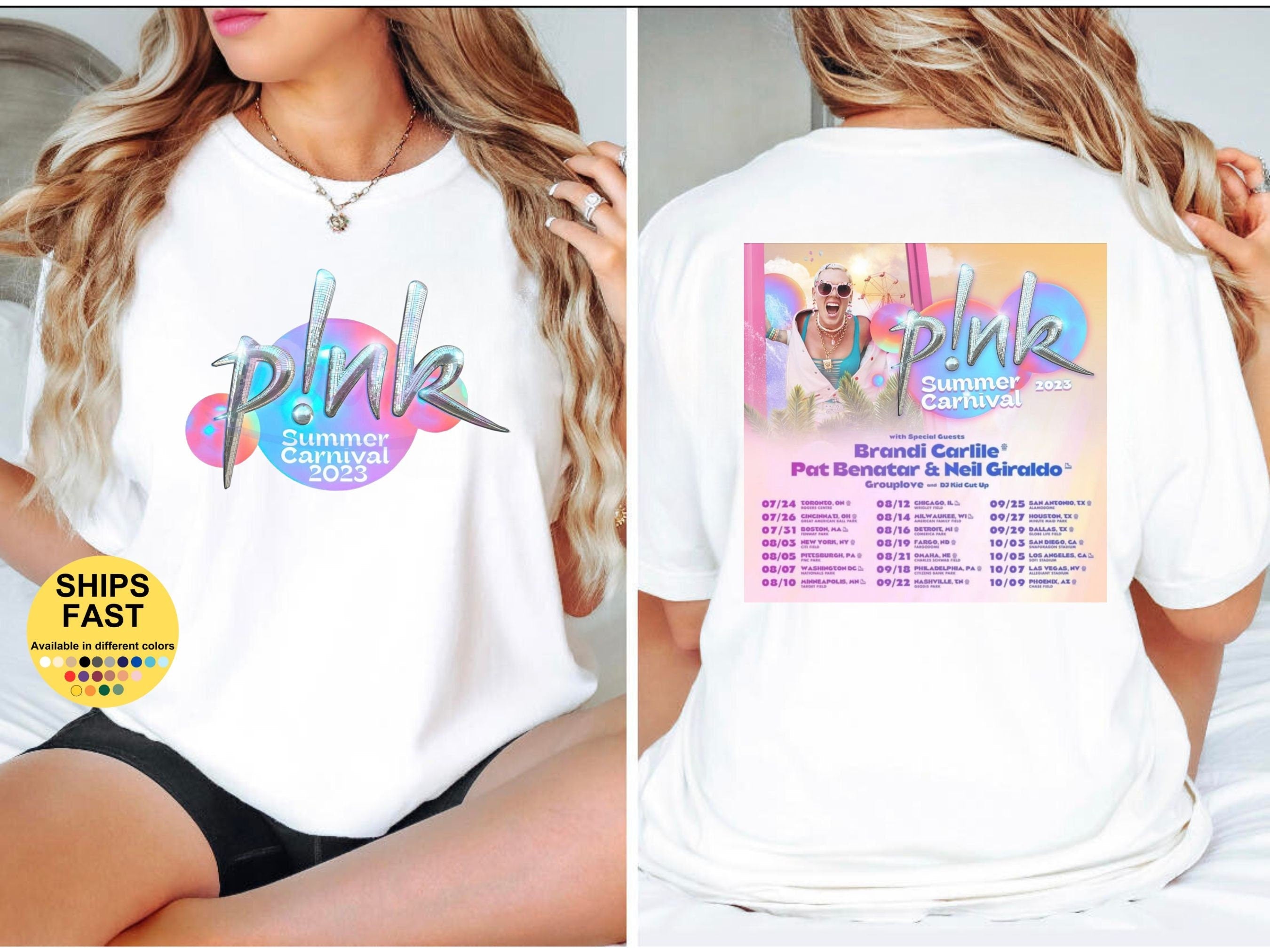 P!nk Pink Singer Summer Carnival 2023 Tour T-Shirt, Pink Fan Lovers Shirt, Music Tour 2023 Shirt
