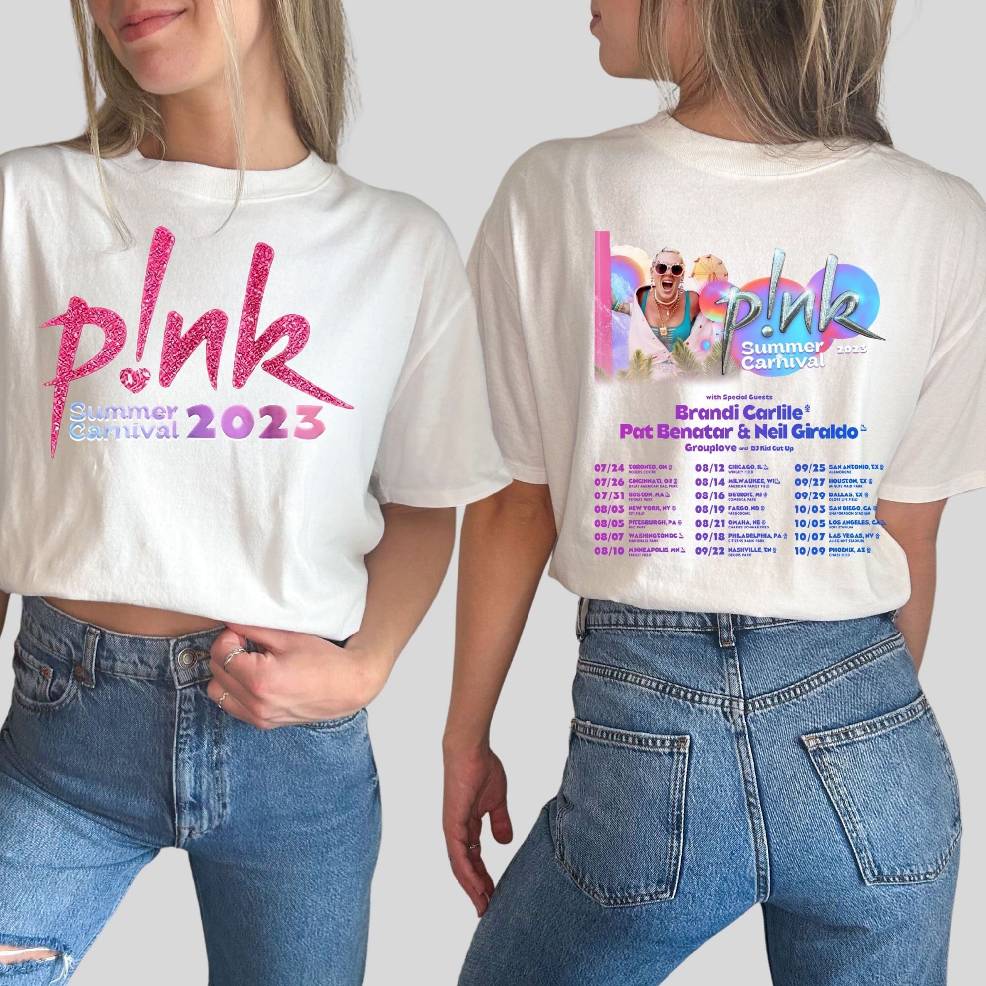 P!nk Summer Carnival 2023 Tour T-Shirt, Trustfall Album Shirt Pink Singer Tour Shirt, Music Festival Shirt
