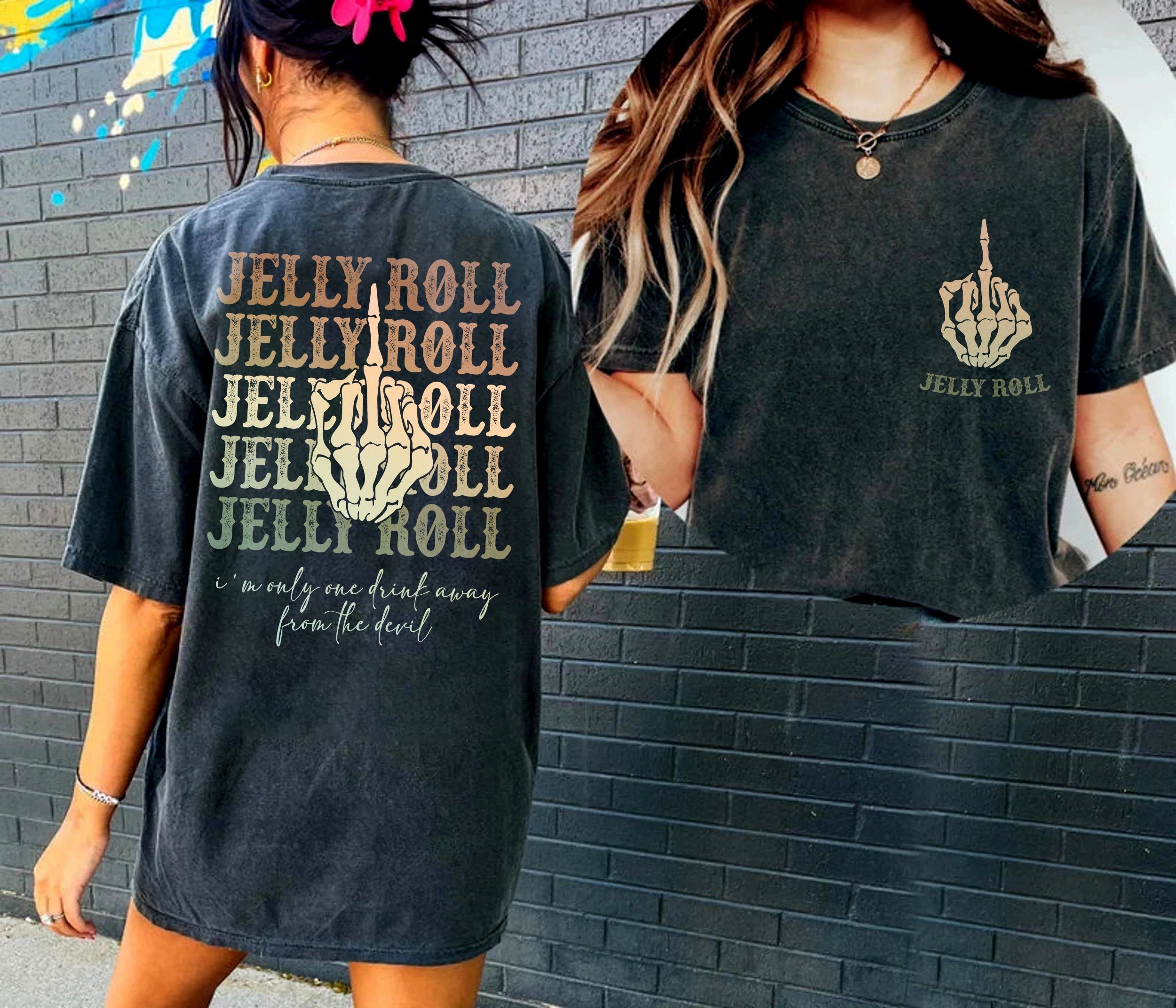 Jelly I'm only one Drink away from the devil Graphic Shirt, Backroad Baptism Tour 2023