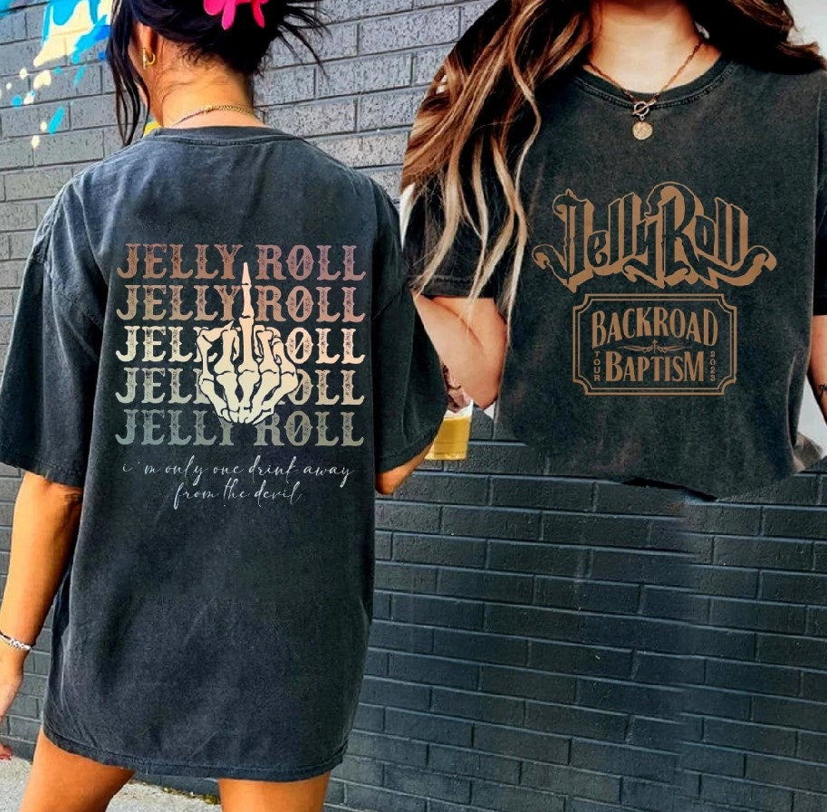 Jelly Roll 2023 Tour T-shirt, Western Country Music Shirt, Patriotic Women, Jelly Roll Tour Merch