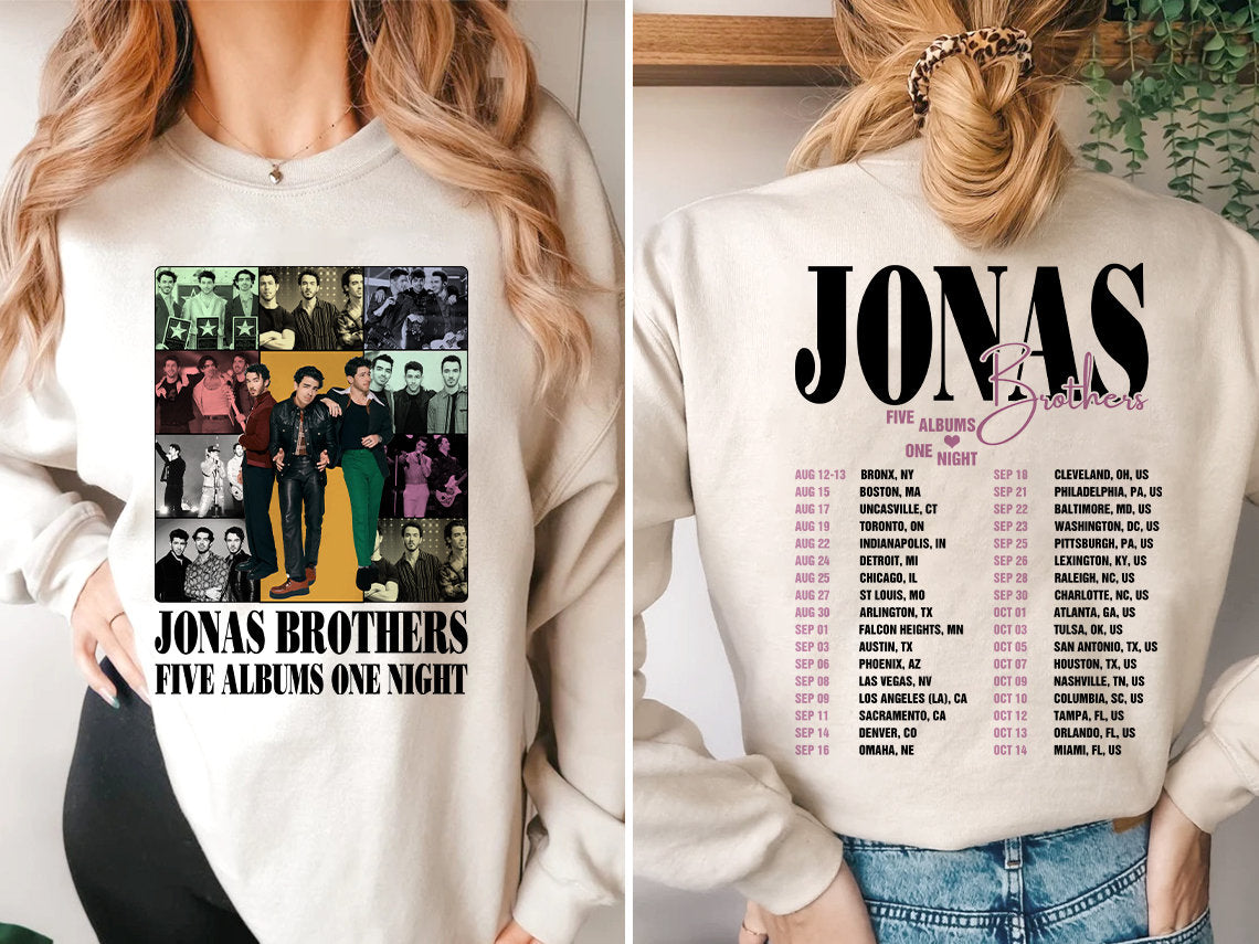 2 Sides Vintage Jonas Brothers C1717 Shirt, Jonas Brothers full album Shirt, Jonas Brothers Tour
