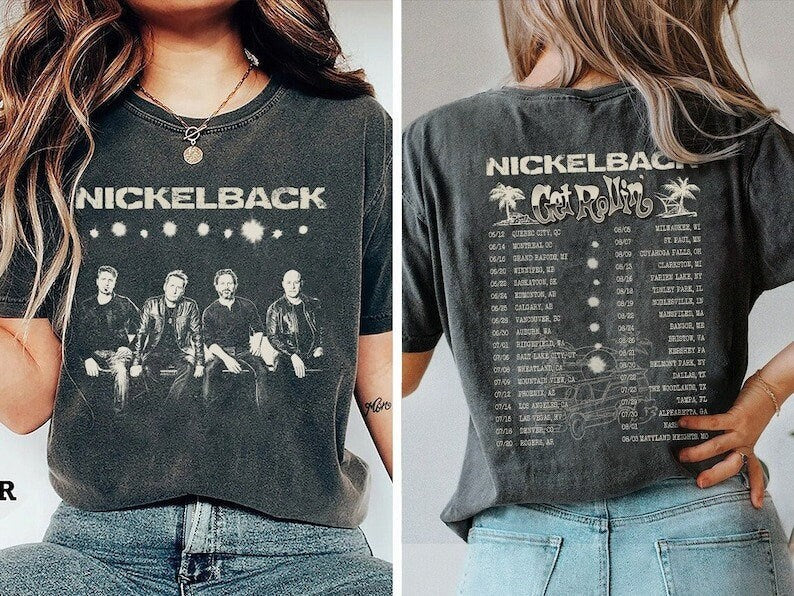 Nickelback Music Shirt, Vintage Get Rollin' Tour 2023 Tickets Album