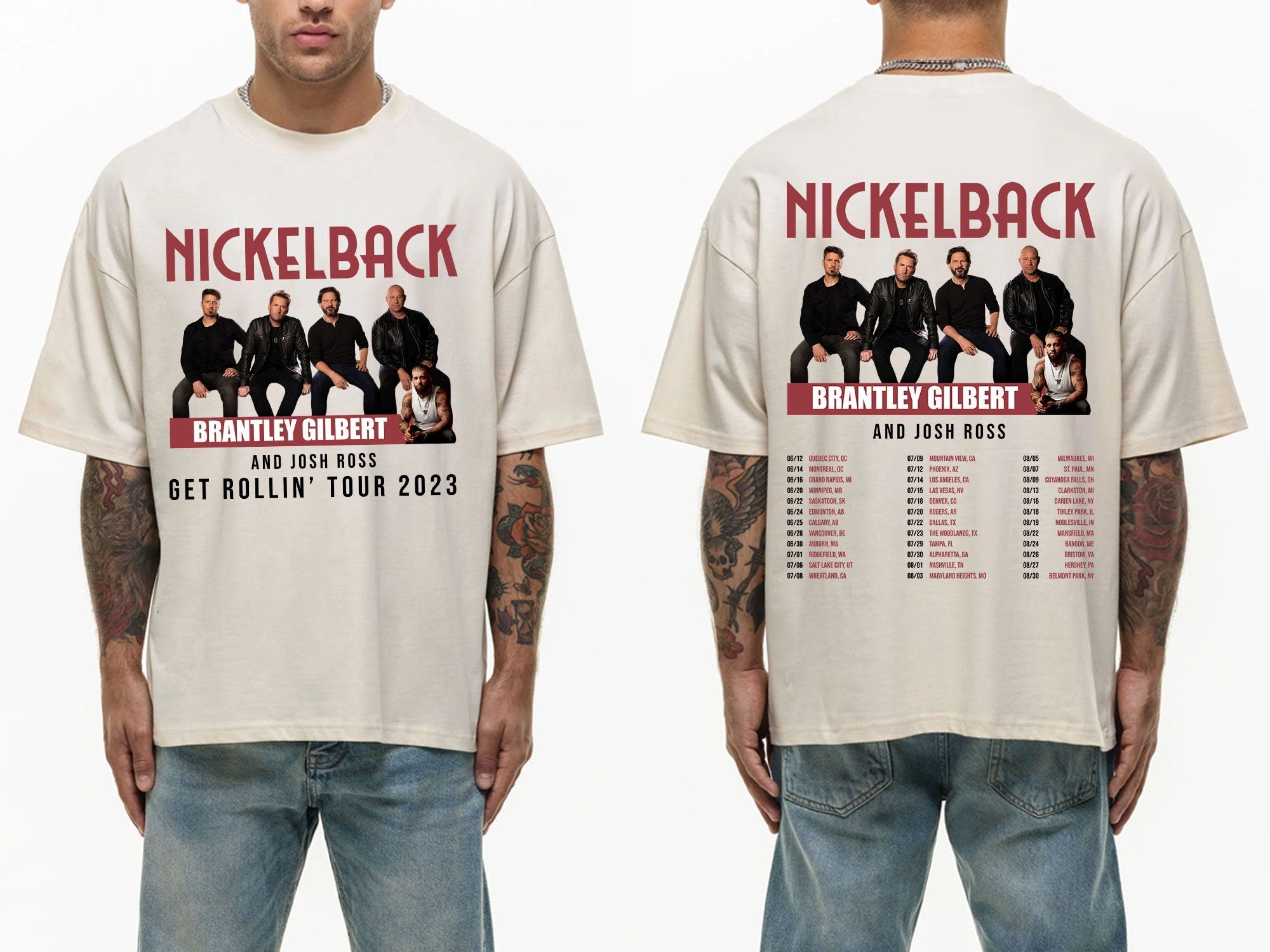 Nickelback Music Shirt,Vintage Get Rollin' Tour 2023
