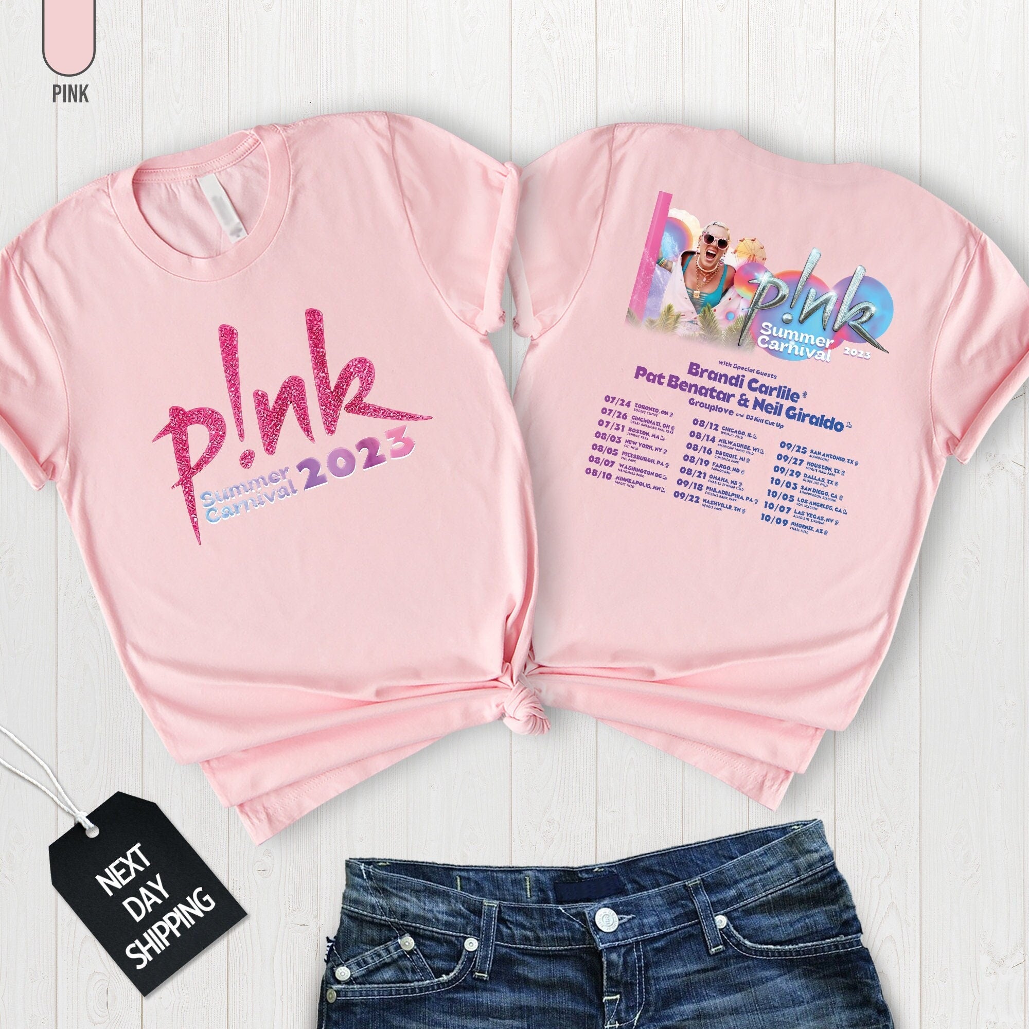 P!nk Summer Carnival 2023 Trustfall Album Tee Music Festival Shirt Concert Apparel Tour