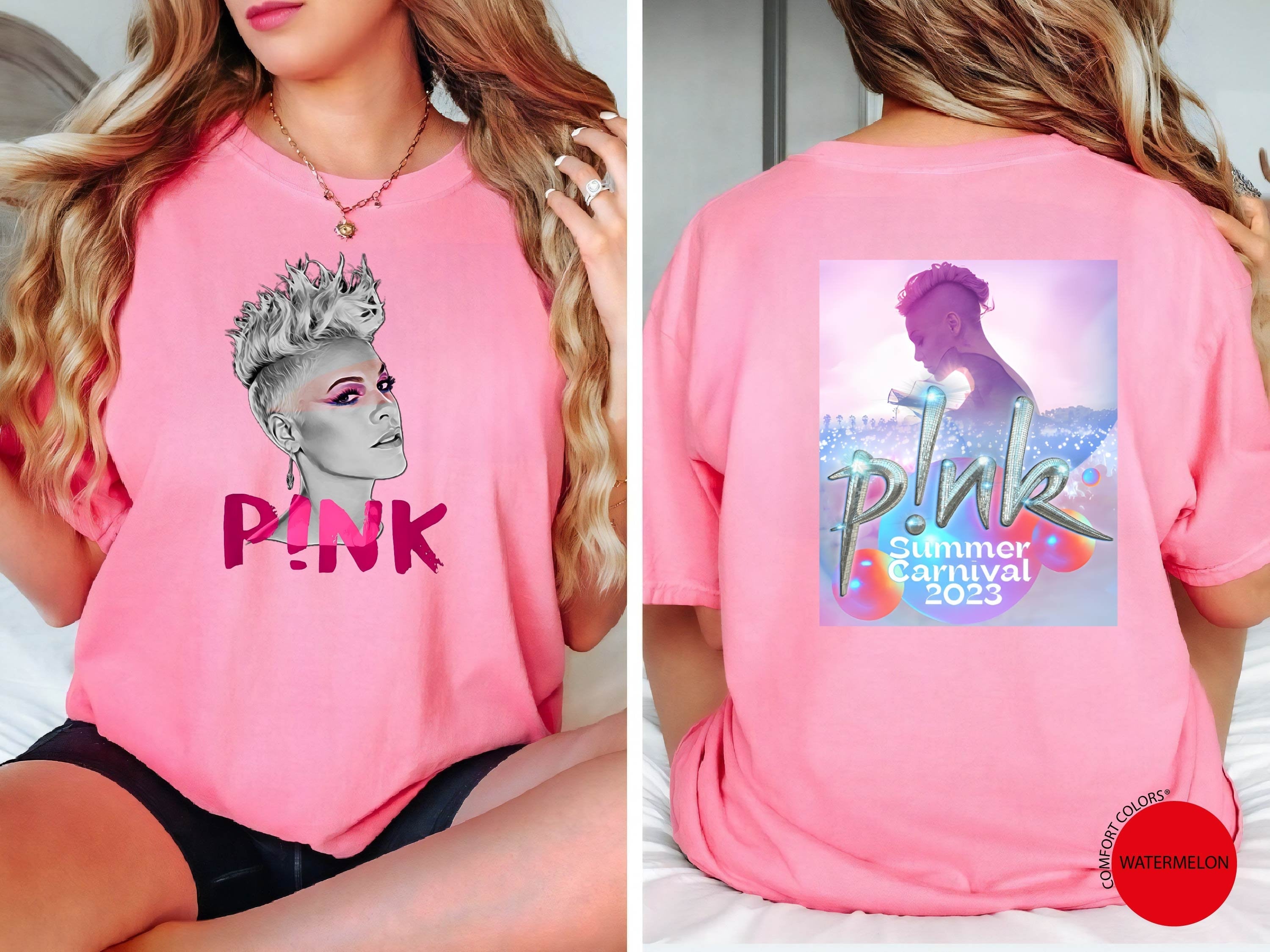 Pink Summer Carnival 2023, Trustfall Album Tee, Pink Singer Tour Music Festival