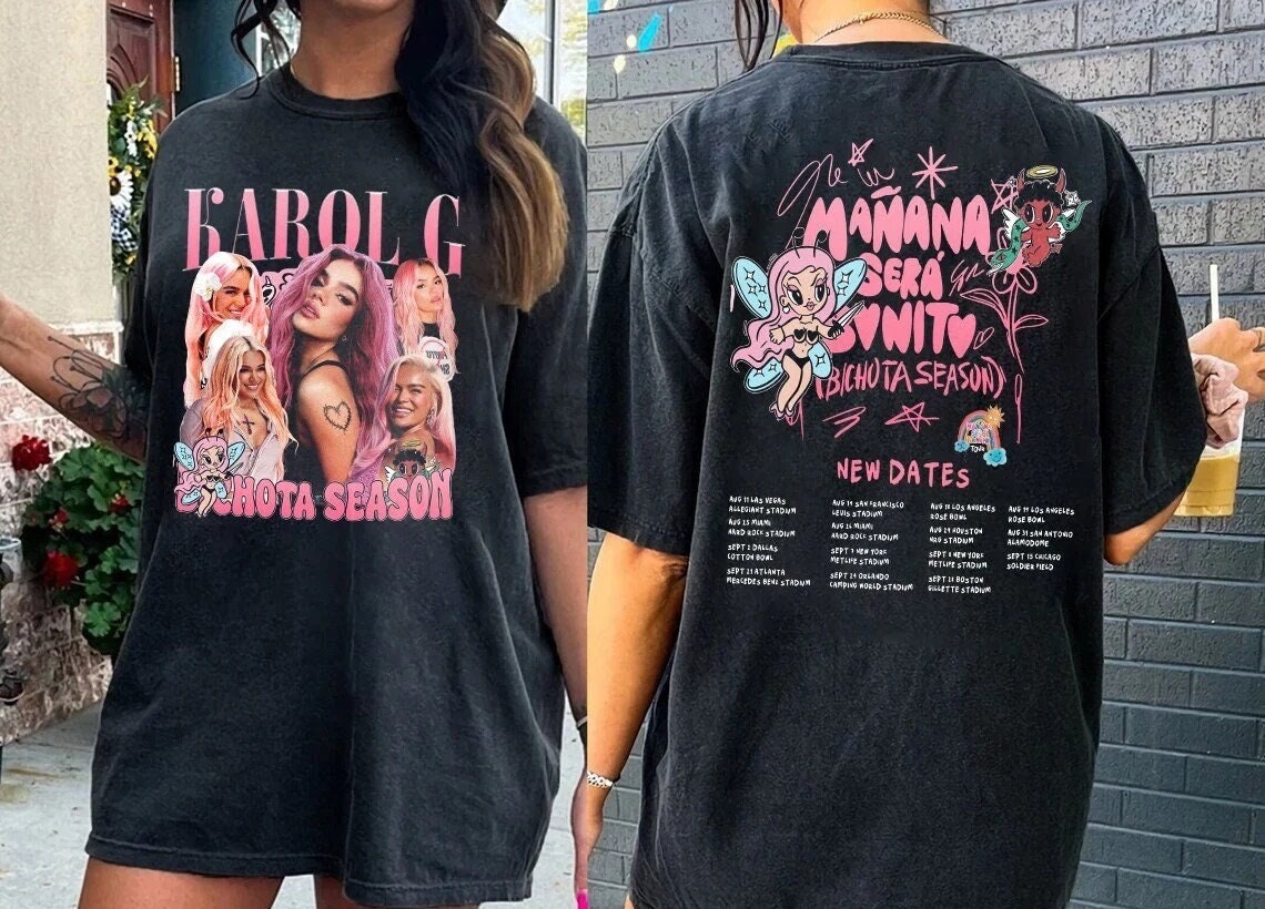 Vintage Karol G Tracklist Graphic Shirt, Bichota Season tshirt