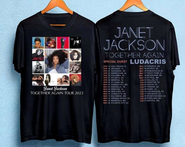Janet Jackson Together Again Tour 2023 Shirt, Music Tour 2023, Together Again Tour Tshirt