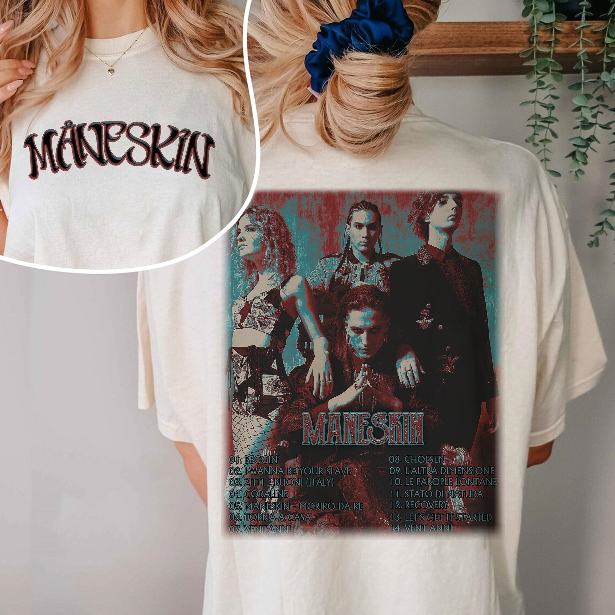 Mneskin Greatest Hits Full Album Shirt, Mneskin Band Music Shirt, Mneskin World Tour Tee