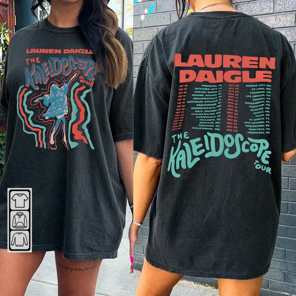 Lauren Daigle The Kaleidoscope Tour Music Shirt 2 Sides, Vintage 90s 2023 Concert Shirt