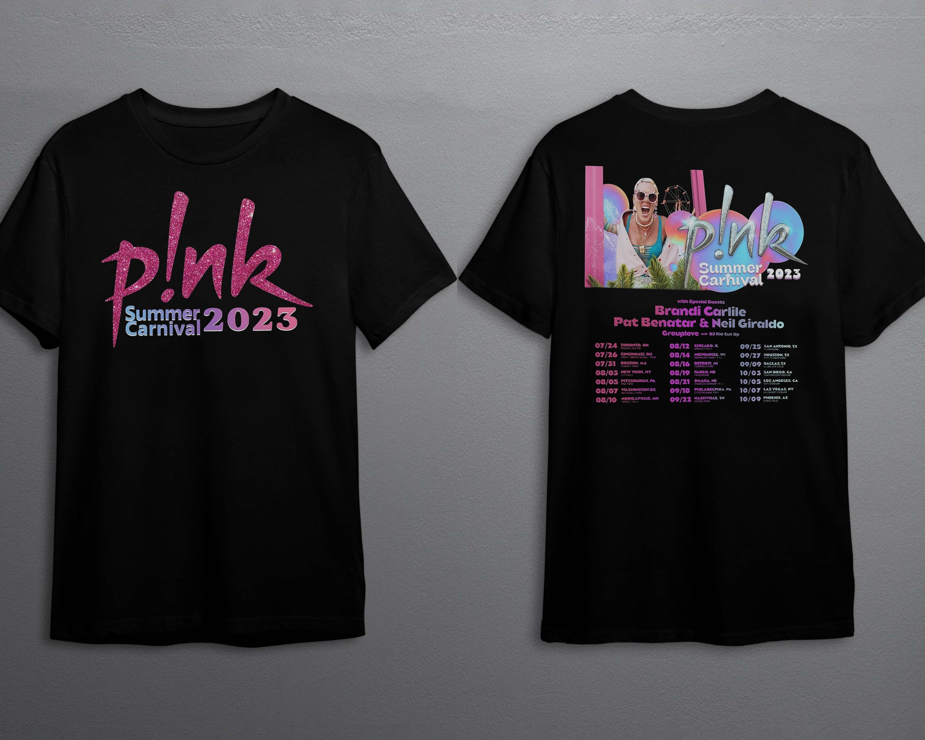 P!nk Summer Carnival 2023, Concert Apparel, Tour Shirt, Pink Music Clothing, Trustfall Album Tee, Pink Singer Tour, Music Festival Shirt