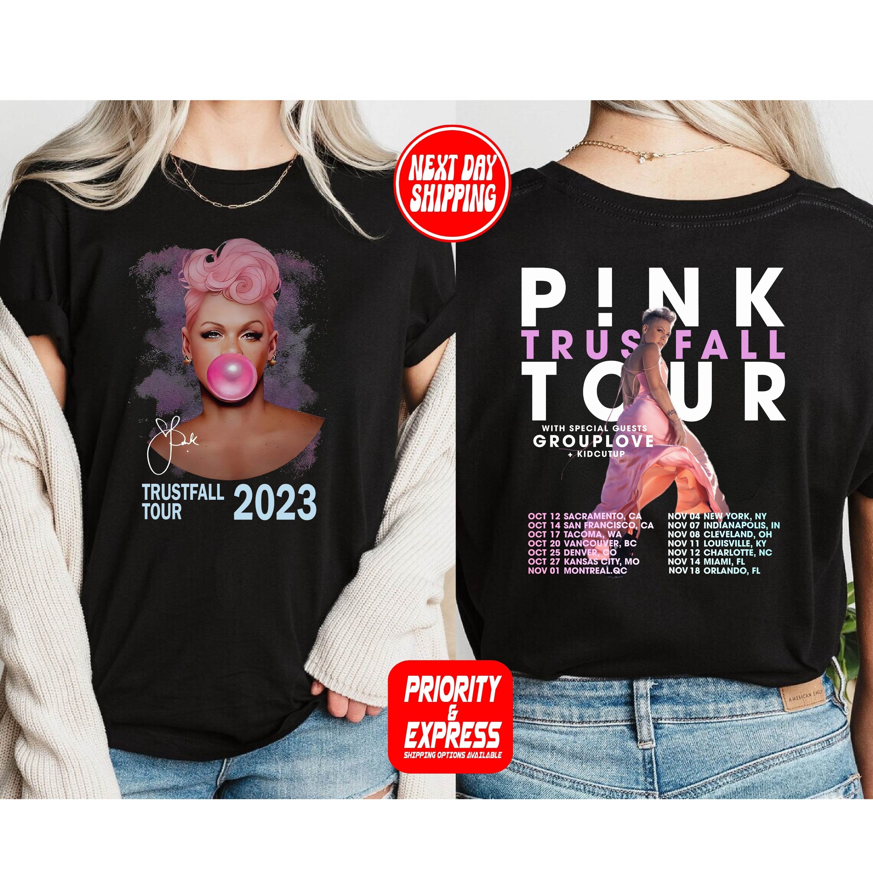 P!nk Summer Carnival 2023, Trustfall Album Tee, Pink Singer Tour, Music Festival Shirt, Concert Apparel, Tour Shirt, Pink Music Clothing
