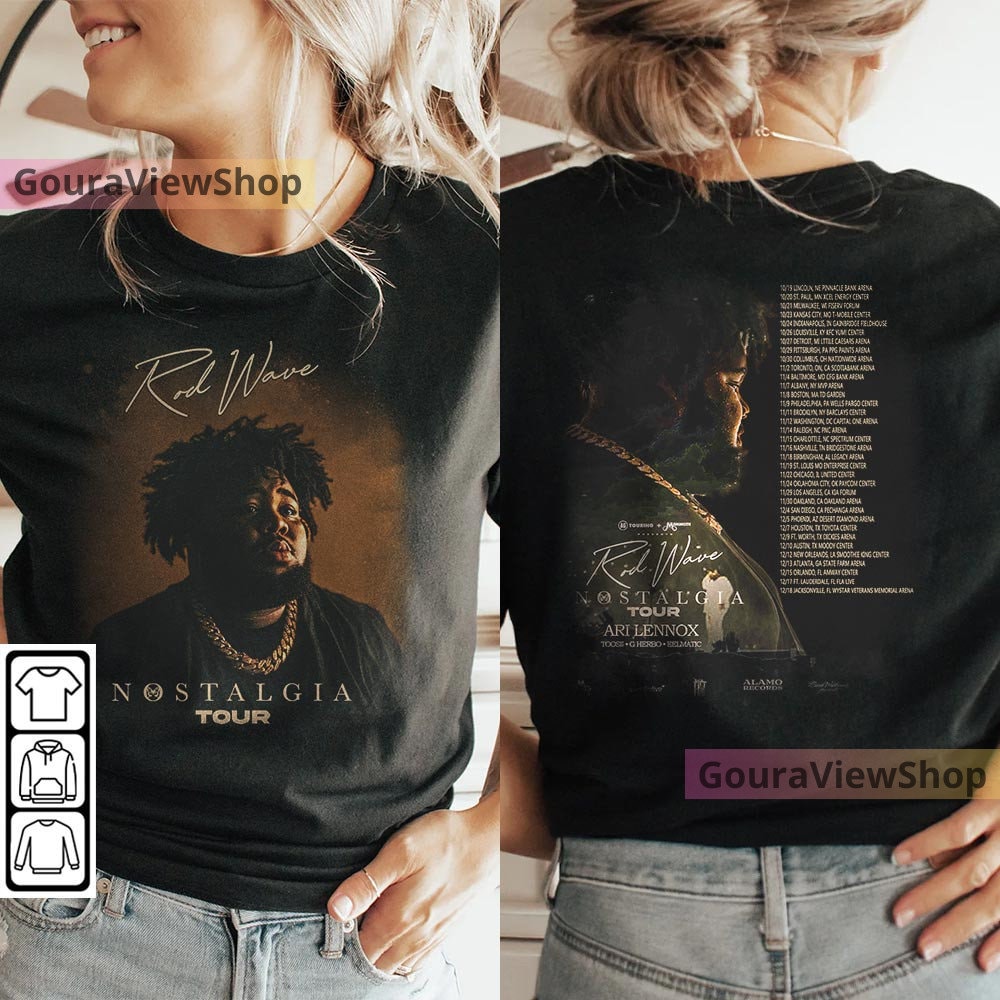 Rod Wave Nostalgia 90s Rap Music Shirt 2 Sides, Bootleg Vintage Y2K