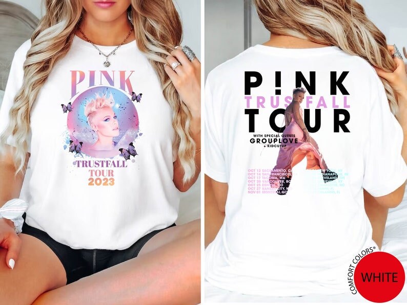 Pink Trustfall Tour 2023, Trustfall Album Tee, Pink Singer Tour Music