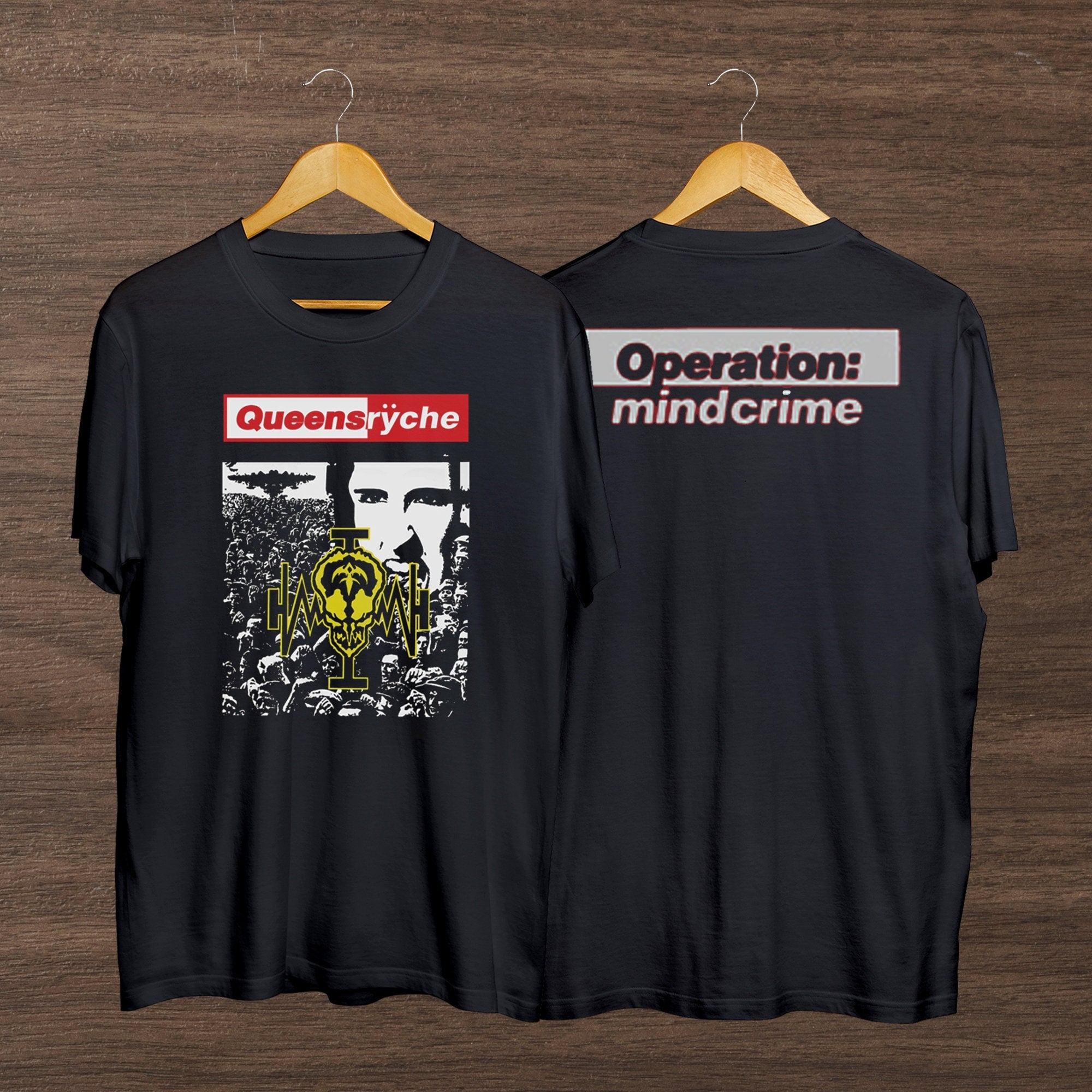 1988 Queensryche Operation Mindcrime'88 T-Shirt, Vintage Queensryche Classic T-Shirt