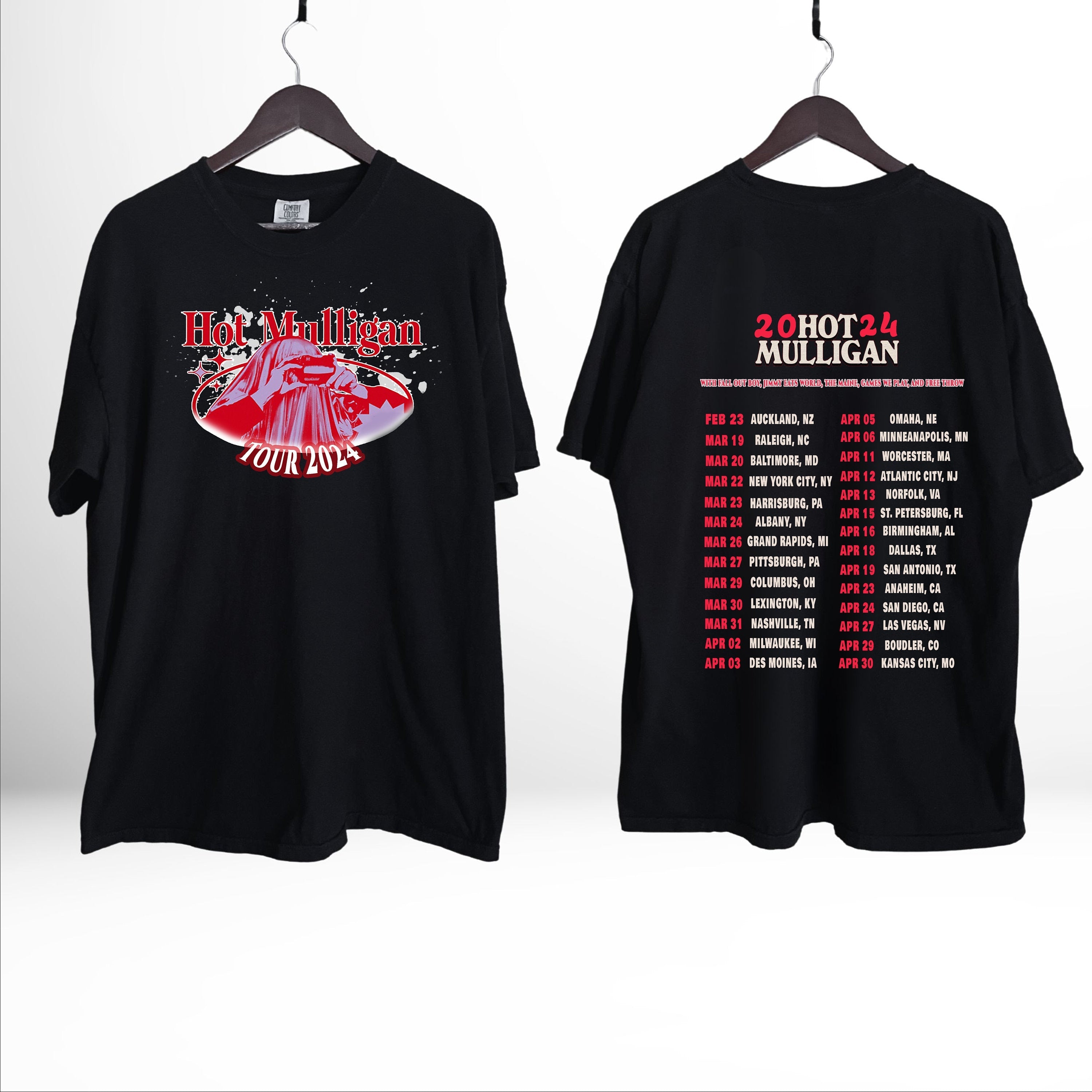 Hot Mulligan 2024 Tour Shirt, 2024 Music Tour Shirt, Gift For Fan