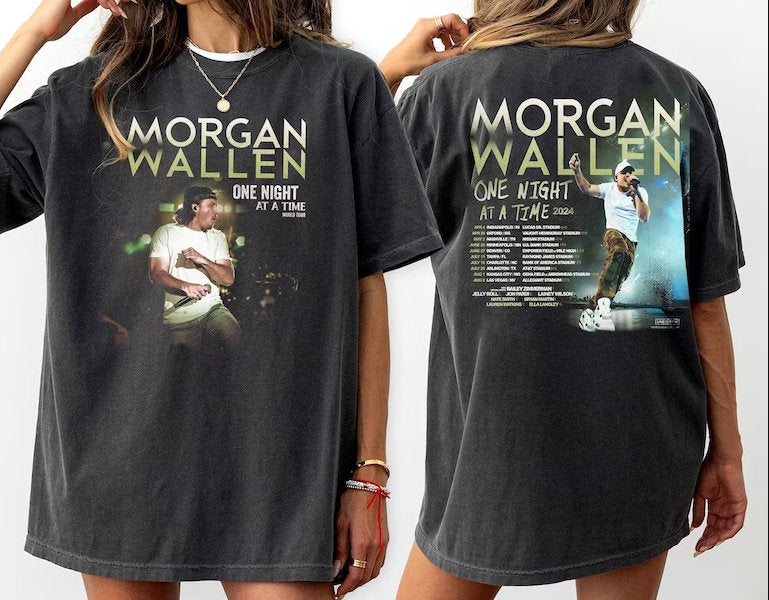 One Night At A Time Wallen Western 2024 Tour Shirt, 2024 Music Tour Shirt, Gift For Fan